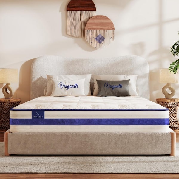 Mattress with Wavy Side Panels, Quilted Top & 12 Inch Profile