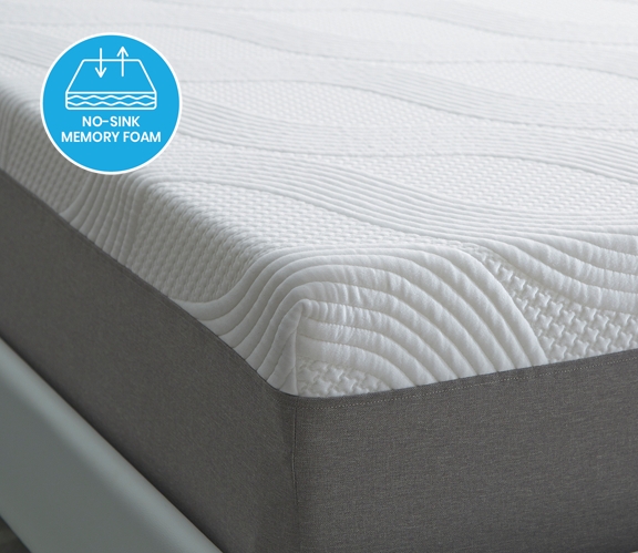 Memory Foam Mattress Cutaway View showing Cooling Gel Layer Technology