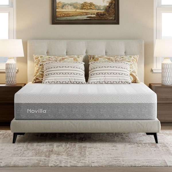 Memory Foam Mattress, Platform Base Ready, Geometric Quilted Pattern, Modern