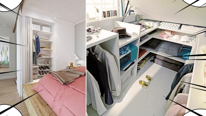 Minimalist Platform Bed With Hidden Storage and Curtain Divider