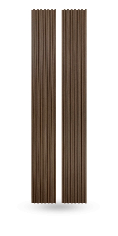 Mocha Brown Wall Panels Vertical Slat Minimalist Decor