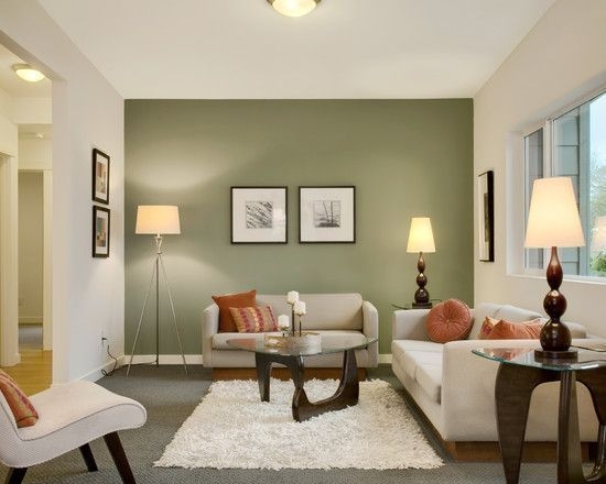 Mustard Velvet Sofa with Sculptural Coffee Table and Tripod Lamp