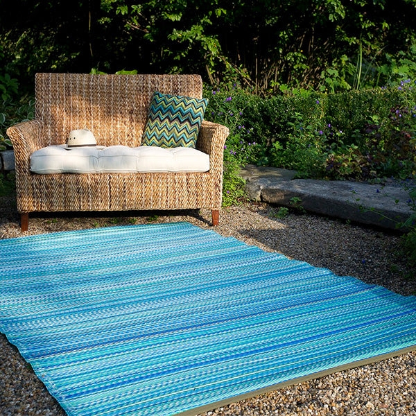 Outdoor Area Rug Navy Cream Stripes Flatweave Navy And Cream Outdoor