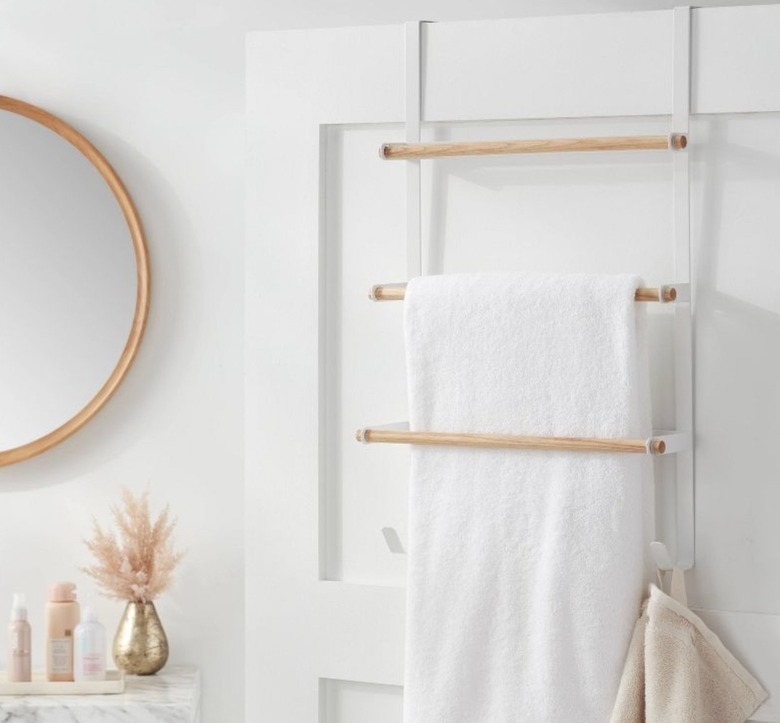 Over The Door Towel Rack Three Tier Scandinavian Style