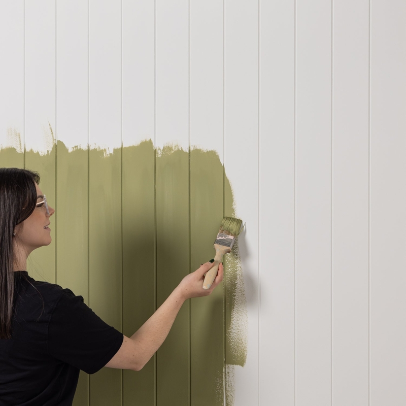 Paintable MDF V-Groove Wall Panels Vertical Slat Texture