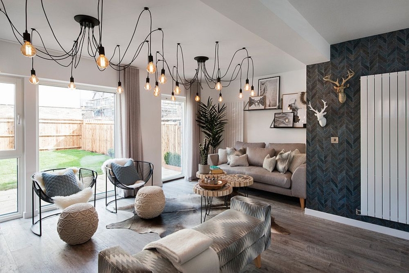 Pendant Light Modern Boho Spider Chandelier With Edison Bulbs