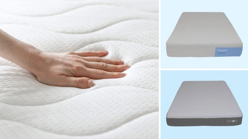 Quilted Mattress Styled with Waffle Knit Throw, Neutral Bedding Layout