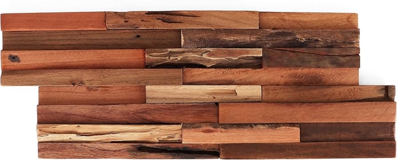 Reclaimed Look 3D Staggered Depth Wood Paneling