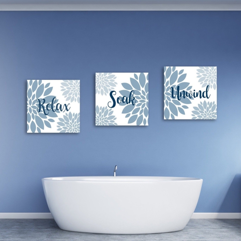 Relax Soak And Unwind Canvas Wall Art | Bathroom Decor  Canvas Vows