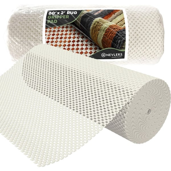 Rolled Rug Pad Open Weave Mesh Bulk Grip Mat White