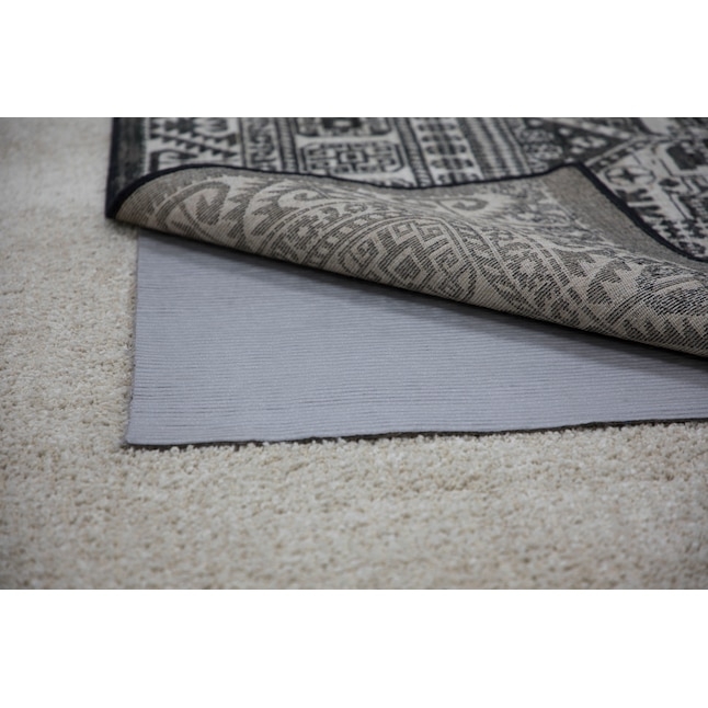 Rug Pad, Charcoal Felted Texture with Honeycomb Grip Backing