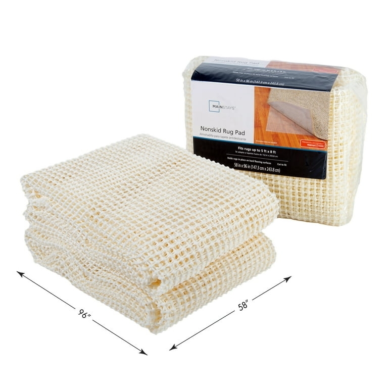 Rug Pad Cream Honeycomb Mesh Synthetic Polymer Open Weave Gripper