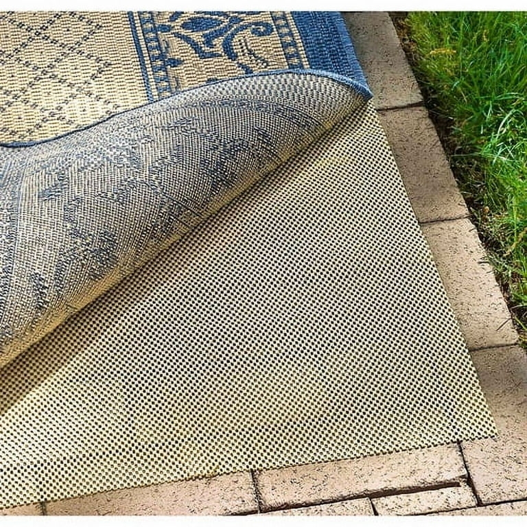 Rug Pad: Cream Open Grid Mesh, Non-Slip Runner Rug Pad for Hallways