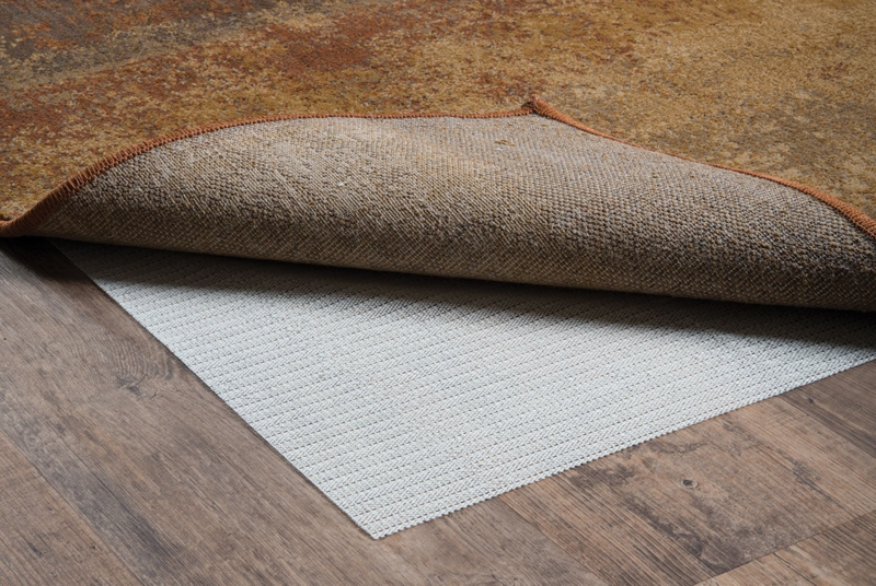Rug Pad Cream Rubberized Mesh Low Profile Open Weave Grip