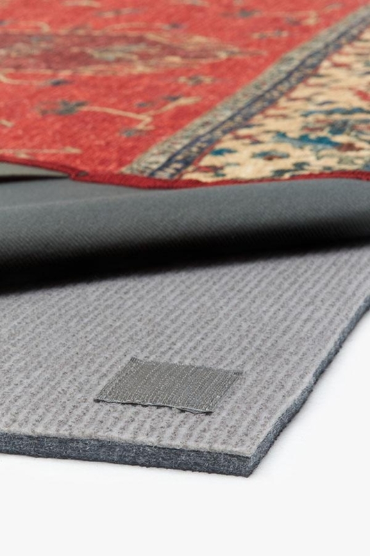 Rug Pad Cushioned Foam Base High Loft Charcoal Underlay