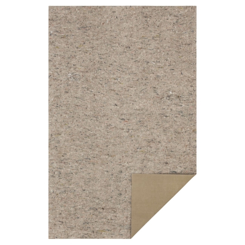 Rug Pad: Cushioned Top Dual Surface Felt, Shown on Light Wood Floor