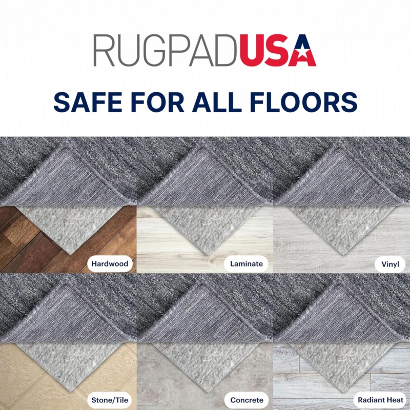 Rug Pad: Dense Fibrous Texture Cushioning Gray Felt for Hardwood