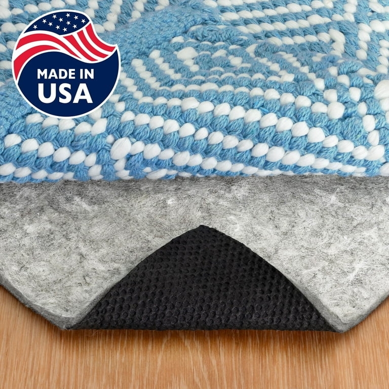 Rug Pad Dual Layer Construction Felt Rubber Cushioning Gripper