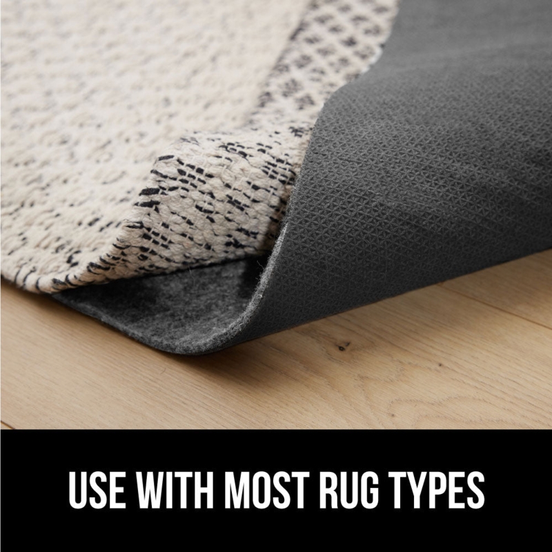 Rug Pad, Dual Material, Textured Grip, Non-Slip For Wood Floors