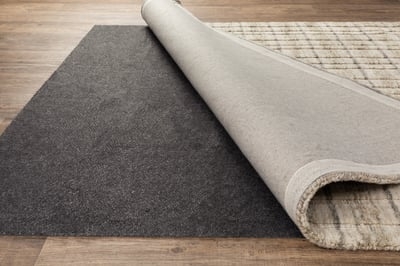 Rug Pad: Dual Sided Waffle Grid Backing Low Profile Cream