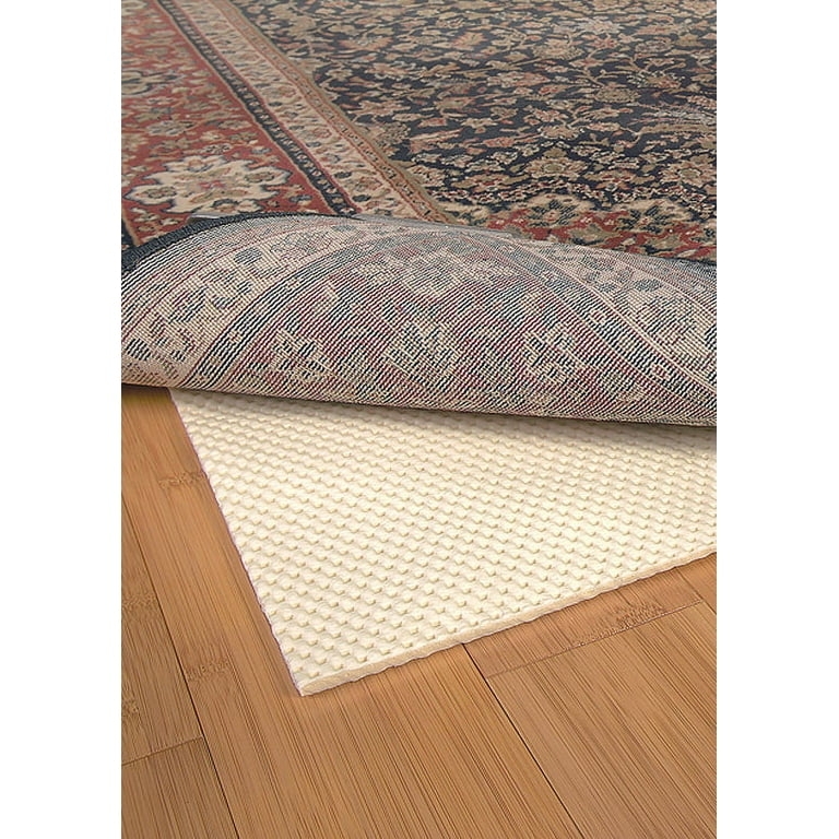 Rug Pad: Dual Surface Area Rug Gripper with Grey Heathered Texture
