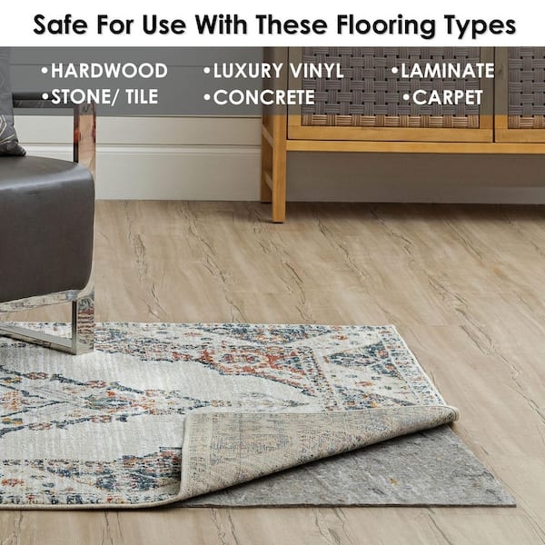 Rug Pad: Dual Surface with Felt Top and Rubber Backing Underlay