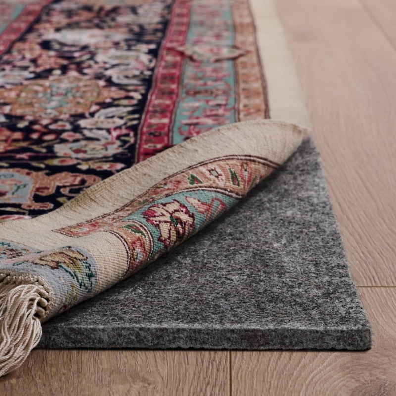 Rug Pad: Durable Area Rug Gripper, Felt and Charcoal Waffle Backing