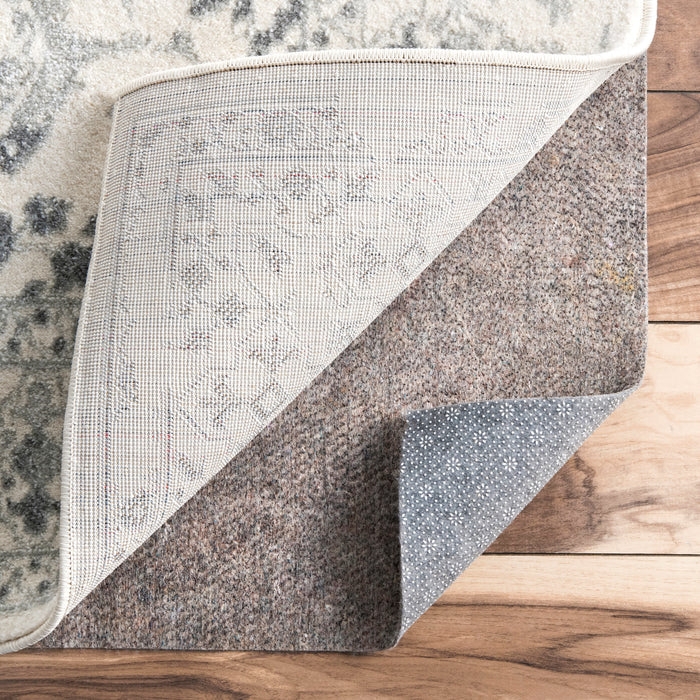 Rug Pad Grey Felted Texture Low Profile Design Floor Protection