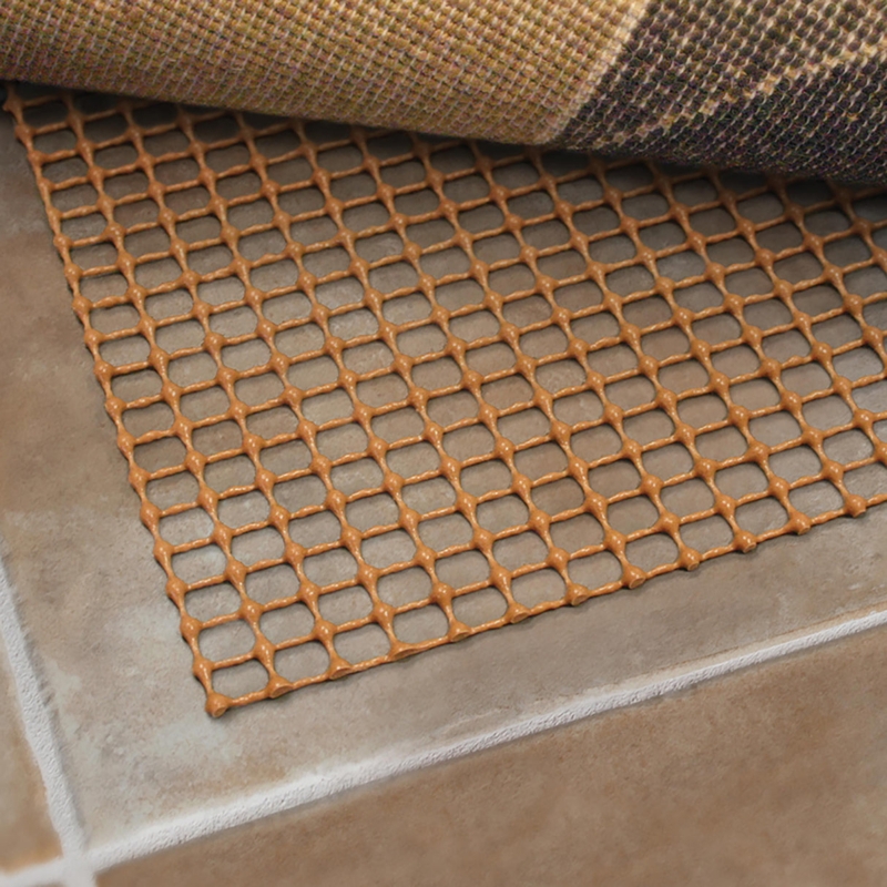 Rug Pad: Grey Synthetic Mesh, Perforated Rug Drainage Pad for Patios