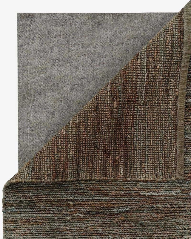 Rug Pad Gridded Texture Gray Felt Appearance Low Profile Modern
