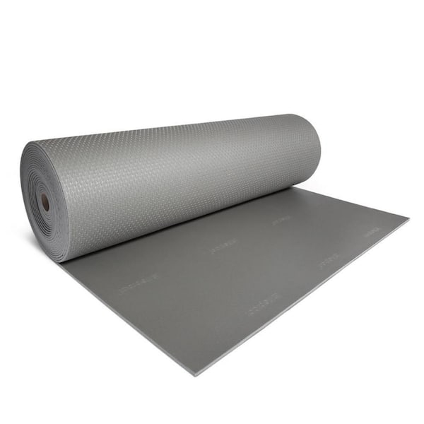 Rug Pad, Heathered Felt with White Perforated Gripper Backing