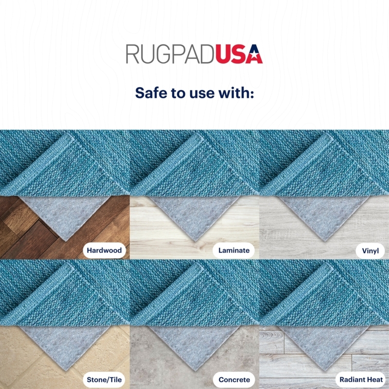 Rug Pad: Heavy Duty Felt Material Thick Cushioning Grey Underlay