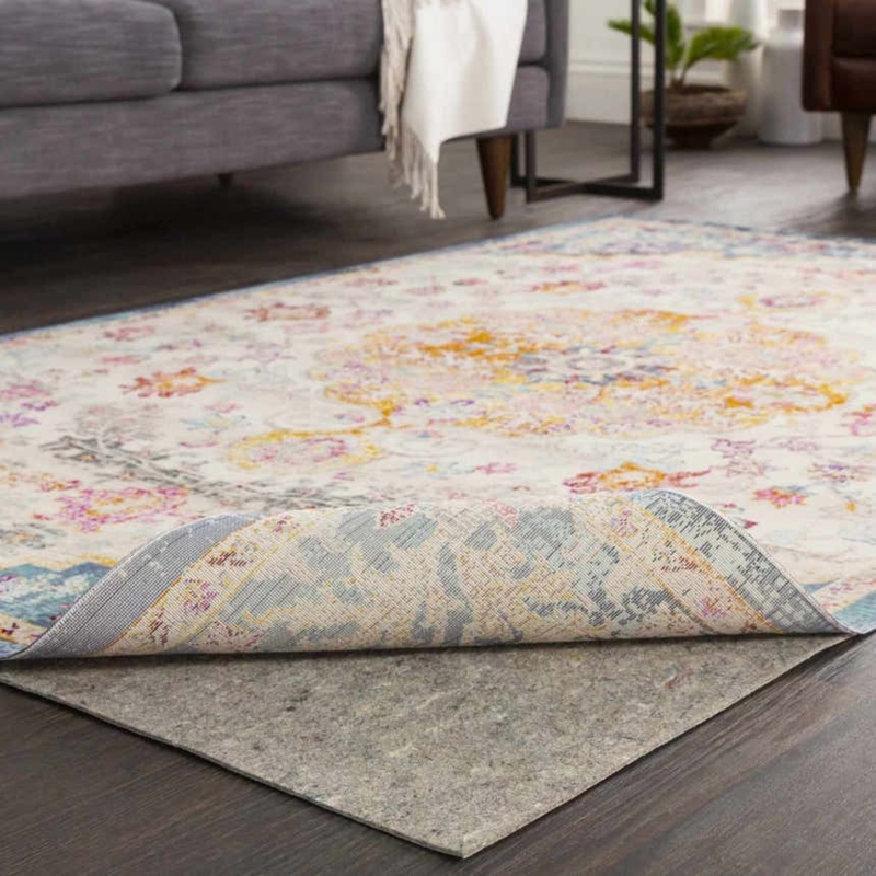 Rug Pad, Honeycomb Pattern, Felted Top, Rubber Backed Cushion