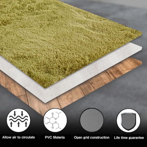 Rug Pad Mesh Grid Non-Slip Design Cream Color Low Profile Mesh Gripper