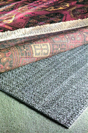 Rug Pad Mesh Texture White Low Profile For Carpeted Floors