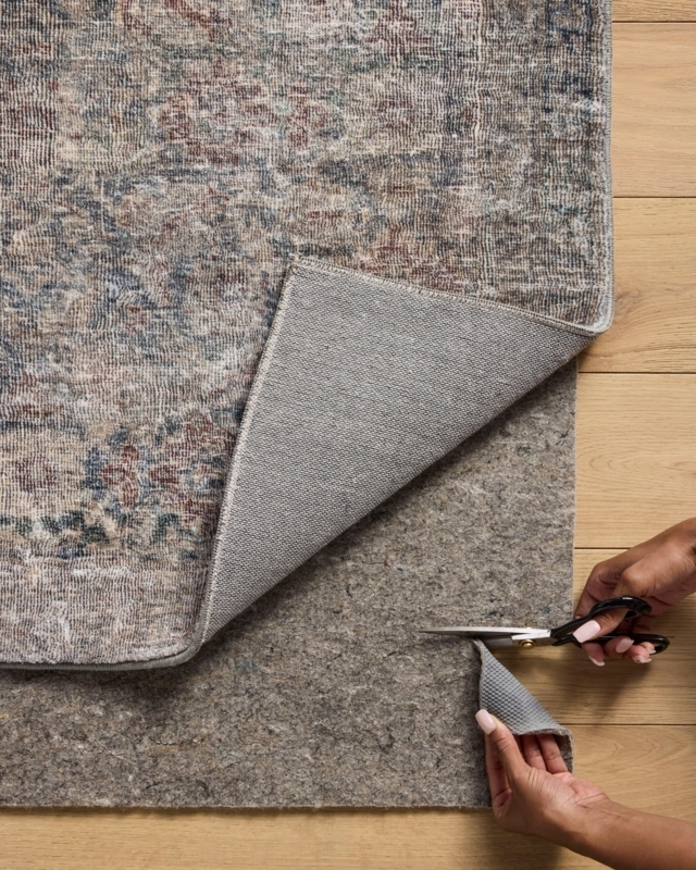 Rug Pad, Midweight, Heathered Texture, Non-Skid Area Rug Cushion