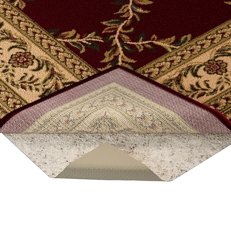 Rug Pad: Non-Slip Runner Length, Beige Felt with Honeycomb Grip