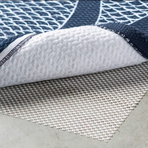 Rug Pad Off-White Grid Silhouette Open Weave Synthetic Mesh