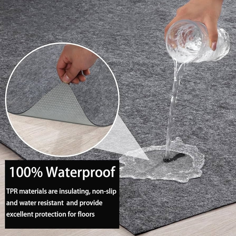 Rug Pad, Off-White Waffle Weave Non-Slip for Hardwood Floors