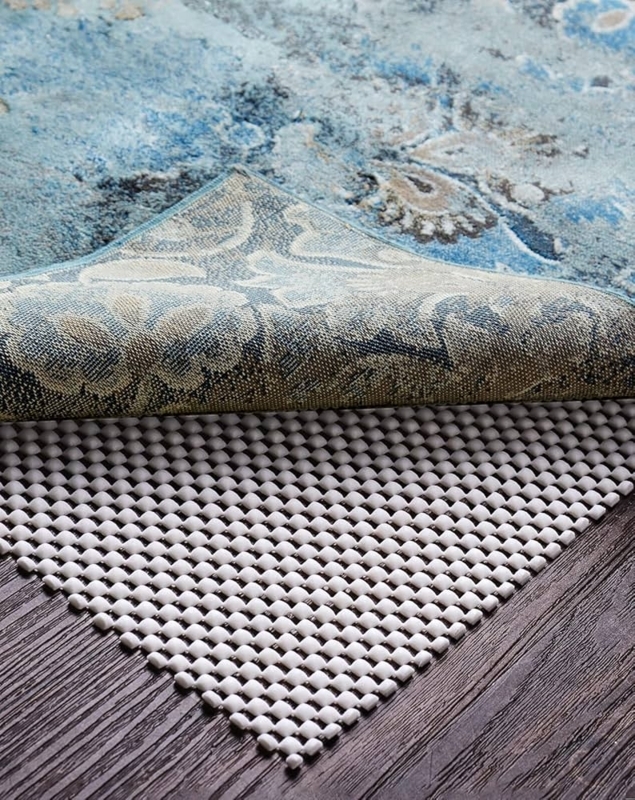 Rug Pad Open Mesh Grid Anti Skid Low Profile For Hardwood Floors