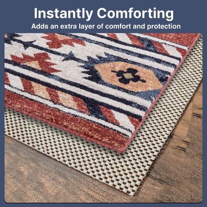 Rug Pad Open Weave Construction 1/8 Inch Thickness Extra Cushion Pad
