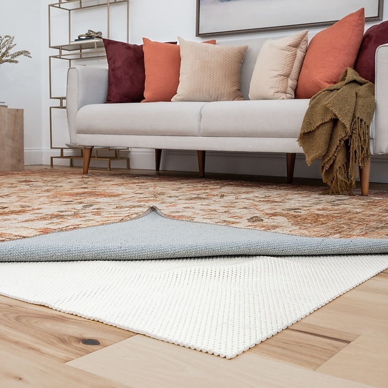 Rug Pad Open Weave Polypropylene Mesh Cream Breathable Gripper