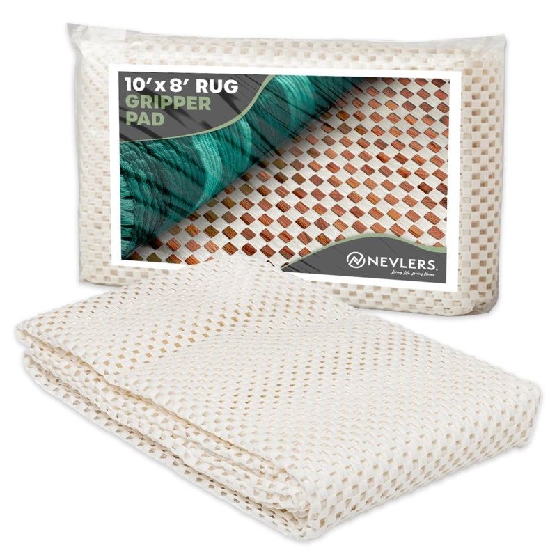 Rug Pad Open Weave Texture White PVC Foam Anti-Skid Floor Protection