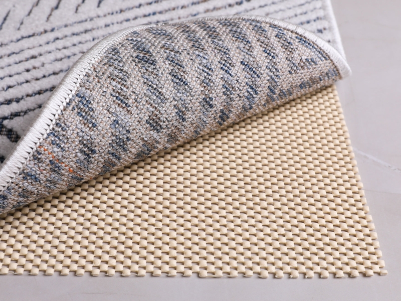 Rug Pad Outdoor Grey Synthetic Mesh Deck Protection Non-Slip