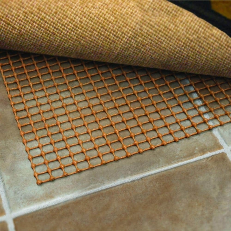 Rug Pad Outdoor Rubberized Mesh Charcoal Grey Non-Slip Patio Grip