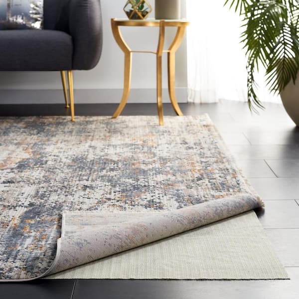 Rug Pad Perforated Lattice Grid White Breathable Design Gripper