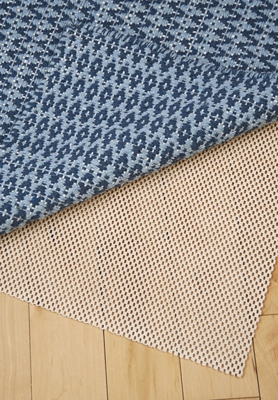 Rug Pad Perforated Waffle Grid Cream Breathable Mesh Rug Mat