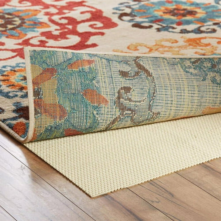 Rug Pad Perforated Waffle Weave Breathable Off-White