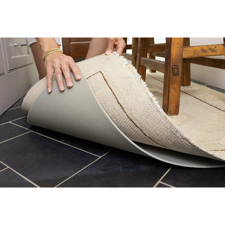 Rug Pad, Rolled Ivory Open Waffle Grid Breathable Mesh Stabilizer