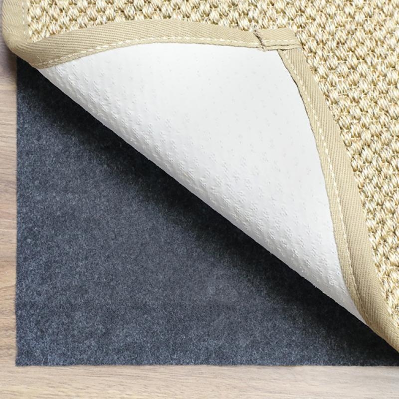 Rug Pad Solid Surface Charcoal Finish Non Slip Protective Padding